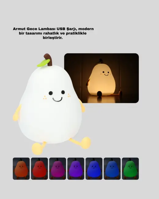 Armut Gece Lambası USB Şarjlı Ayarlanabilir LED Işık
