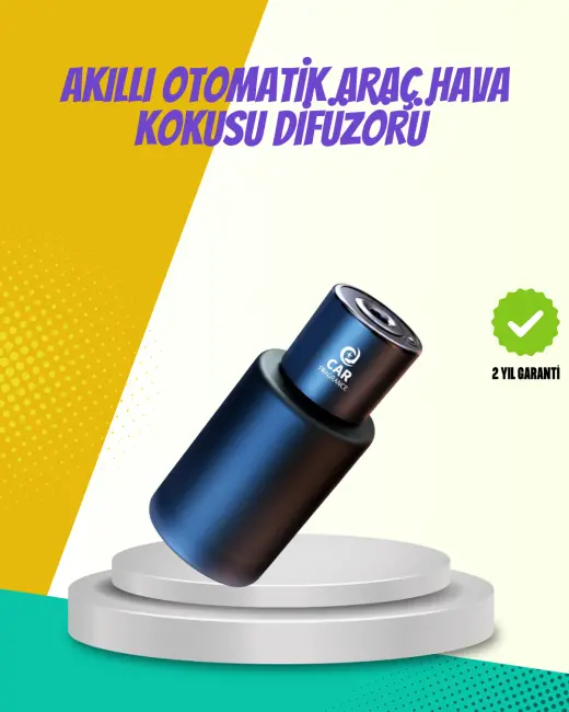 Doğal Difüzyonlu Şarjlı Oto Kokusu Cam Gövdeli