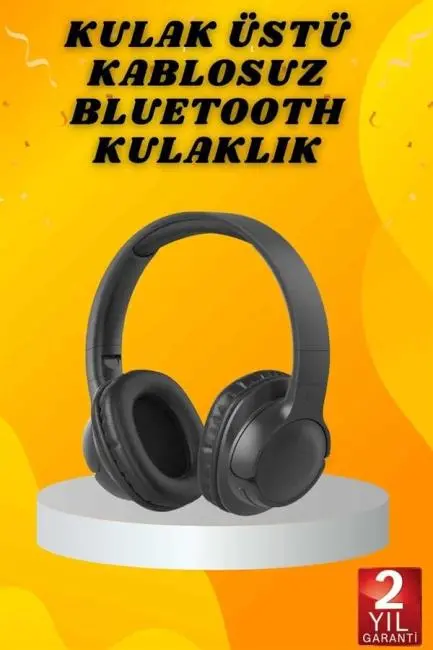 Kulak Üstü Bluetooth Kulaklık Ayarlanabiilir Uzun Pil Ömrü Kablosuz 5.0 Bluetooth