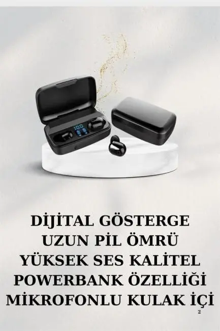 Dijital Göstergeli Bluetooth Kulaklık Kablosuz TWS Stereo Bluetooth 5.0
