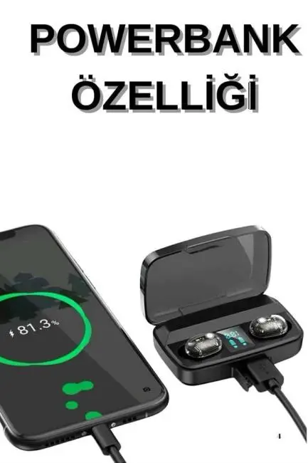 Dijital Göstergeli Bluetooth Kulaklık Kablosuz TWS Stereo Bluetooth 5.0