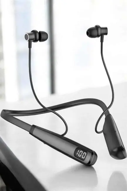 Boyun Bantlı Bluetooth Kulaklık Yüksek Ses Kaliteli 100 Saat Kulaklık