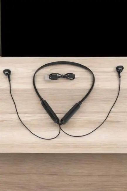 Kablolu Boyun Askılı Dijital Göstergeli Bluetooth Kulaklığı 60 Saat