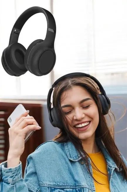 Kulak Üstü Kablosuz Bluetooth Kulaklık Gürültü Önleyici Uzun Şarj Süreli