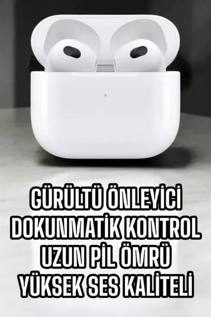 Bluetooth Kulaklık 3.Nesil Kablosuz Uzun Pil Ömrü Dokunmatik Kontrol