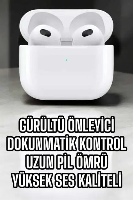 Bluetooth Kulaklık 3.Nesil Kablosuz Uzun Pil Ömrü Dokunmatik Kontrol