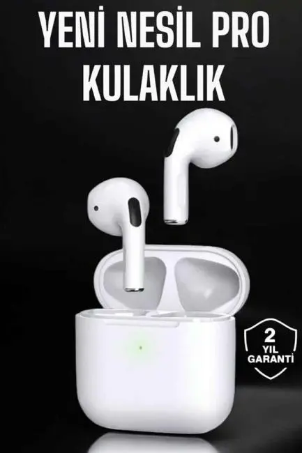 Beyaz Yeni Nesil Pro Bluetooth Kulaklık Yüksek Ses Kaliteli ANC Özelliği