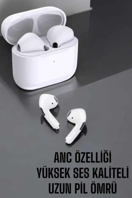 Beyaz Yeni Nesil Pro Bluetooth Kulaklık Yüksek Ses Kaliteli ANC Özelliği