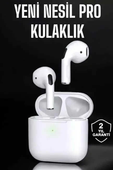 Beyaz Yeni Nesil Pro Bluetooth Kulaklık Yüksek Ses Kaliteli ANC Özelliği