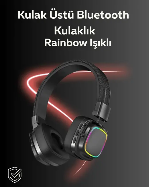 RGB Işıklı Katlanabilir Bluetooth 5.3 Kulak Üstü Kulaklık