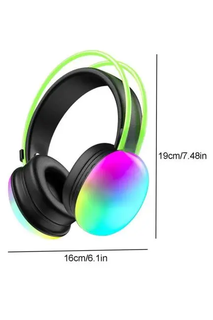 RGB Işıklı Yüksek Ses Kaliteli Kablosuz Kulak Üstü Bluetooth Kulaklık