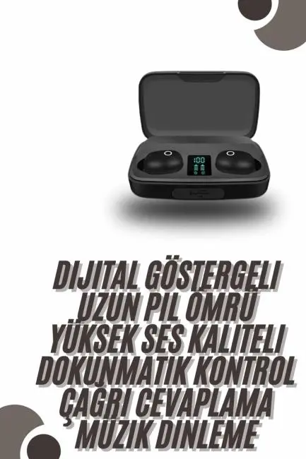 TWS Bluetooth Kulaklık 5.0 Bluetooth Bağlantılı Dokunmatik Kontrol Özelliği