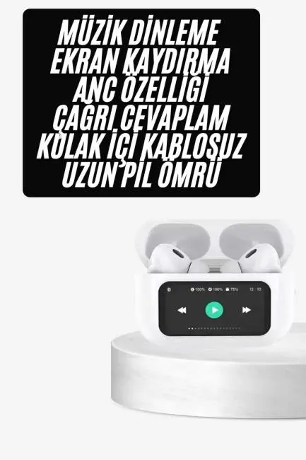 Dokunmatik Ekranlı ANC/ENC Yeni Nesil Pro Bluetooth Kulaklık Dokunmatik Ekran