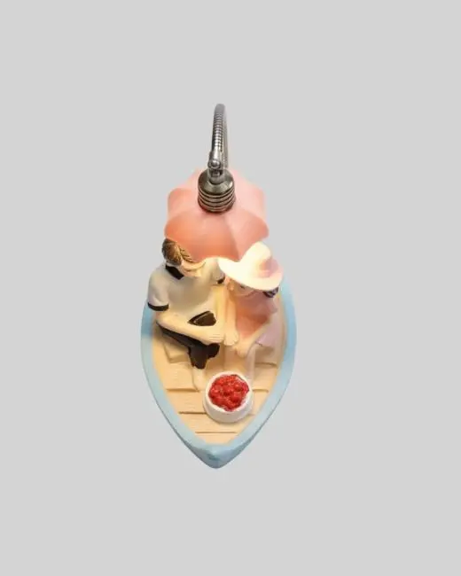 El Ele Tutuşan Çift Figürlü Dekoratif Gece Lambası Romantik Tasarım