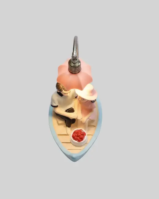 El Ele Tutuşan Çift Figürlü Dekoratif Gece Lambası Romantik Tasarım