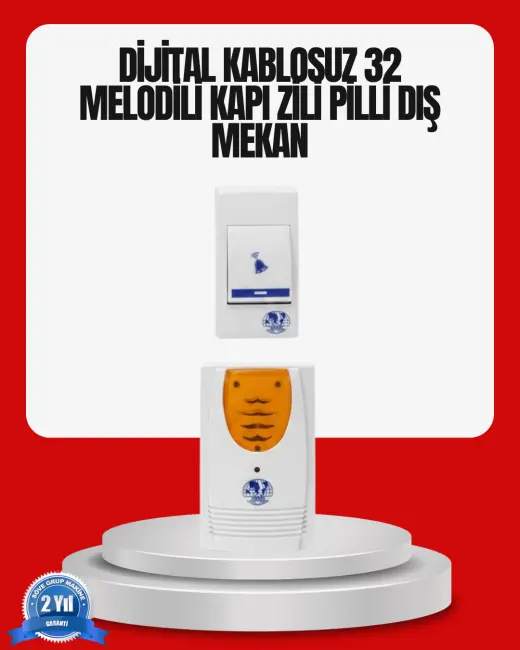 Kolay Kullanımlı Kablosuz Kapı Zili Şık ve Sade Tasarım