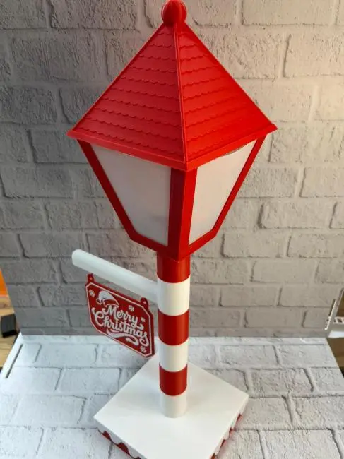 Noel Temalı Tabelalı Lamba Dekoratif Aydınlatma Yılbaşı Süsü