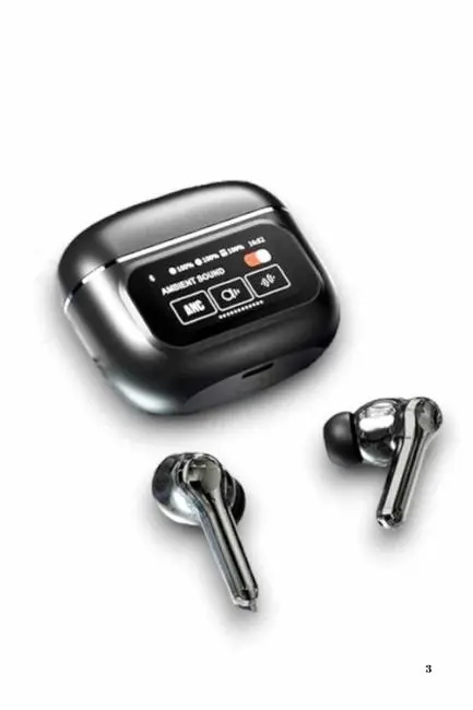 Yeni Nesil ANC Özellikli Çağrı Cevaplayan Dokunmatik Ekranlı Bluetooth Kulaklık Siyah