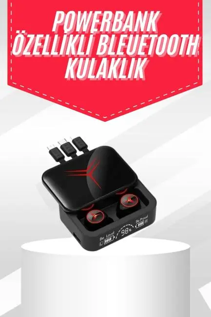 Tws Powerbank Kutulu Dijital Göstergeli Bluetooth Kulaklık Kablosuz Kulakiçi Kulaklık
