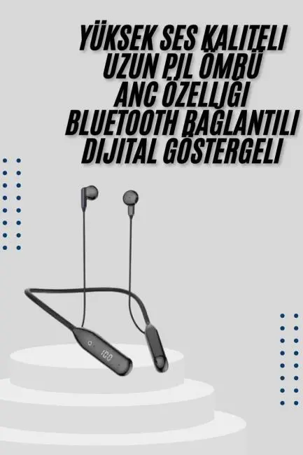 Kablolu Kulak İçi Bluetooth Kulaklık 100 Saat ANC Özellikli Boyun Bantlı