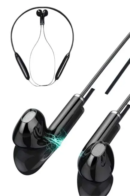 Kablolu Kulak İçi Bluetooth Kulaklık 100 Saat ANC Özellikli Boyun Bantlı