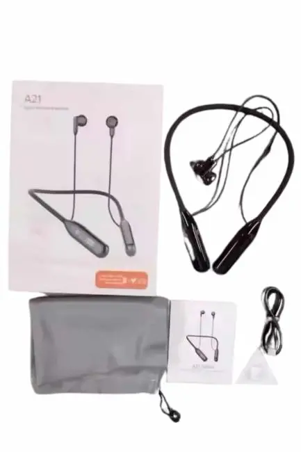 100 Saat Kablolu Boyun Askılı Dijital Göstergeli Bluetooth Kulaklığı