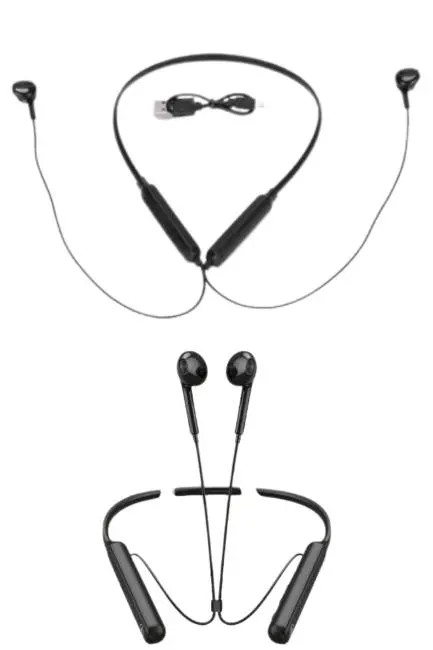 100 Saat Kablolu Boyun Askılı Dijital Göstergeli Bluetooth Kulaklığı