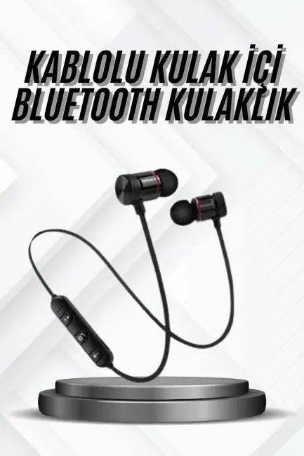 Bluetooth Bağlantılı Kablolu Mıknatıslı Sport Kulaklık