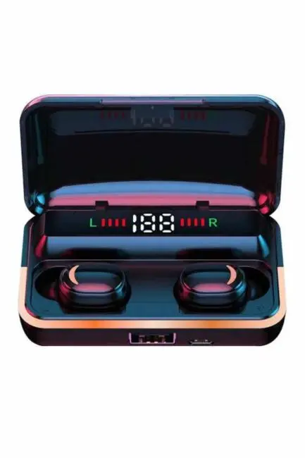 Bluetooth Kulaklık Dijital Şarj Göstergeli Powerbankli Bass Özellikli Kablosuz Kulakiçi 5.1 Mikrofonlu