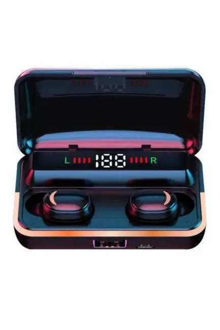 Bluetooth Kulaklık Dijital Şarj Göstergeli Powerbankli Bass Özellikli Kablosuz Kulakiçi 5.1 Mikrofonlu