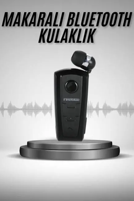 Makaralı Bluetooth Kulakiçi Yaka Kulaklığı Kablosuz Kulaklık