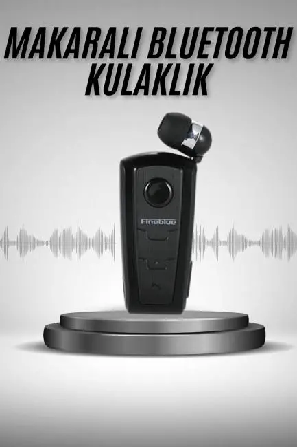 Makaralı Bluetooth Kulakiçi Yaka Kulaklığı Kablosuz Kulaklık