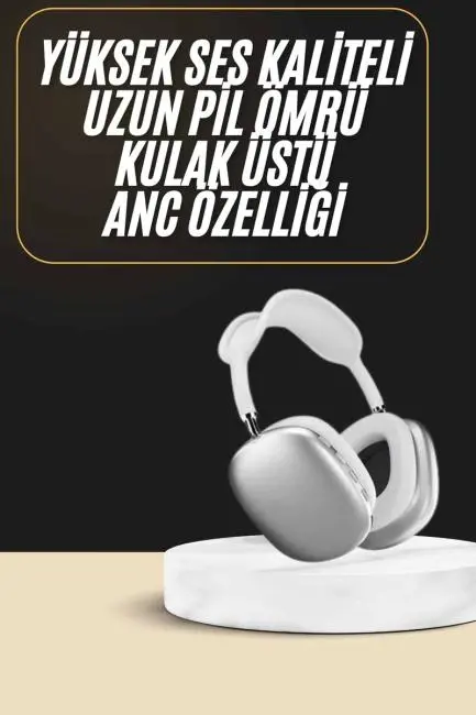 2025 Model Kulak Üstü Kablosuz Bluetooth Kulaklık Gürültü Azalta Uzun Pil