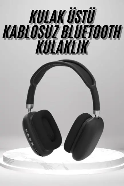 Kulak Üstü Kablosuz Bluetooth Kulaklık Yumuşak Süngerli SD Kart Girişli