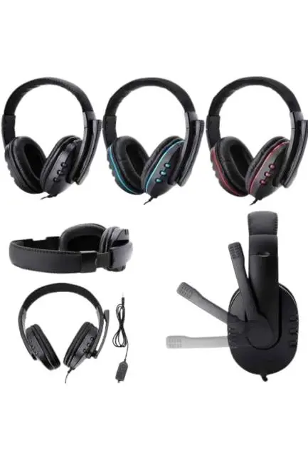 Mikrofonlu Gamer Kulaklık Oyuncu Kulaklığı Yüksek Ses Kaliteli Stereo Yumuşak Yastıklar