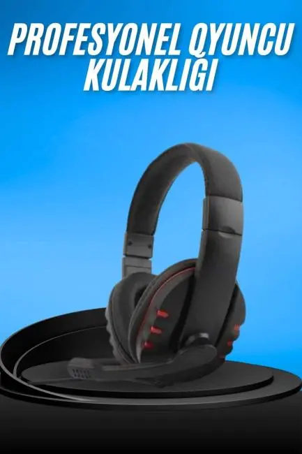 Oyuncu Kulaklığı Kulak Üstü Kablolu Gaming Kulaklık Mikrofonlu ANC Özelliği