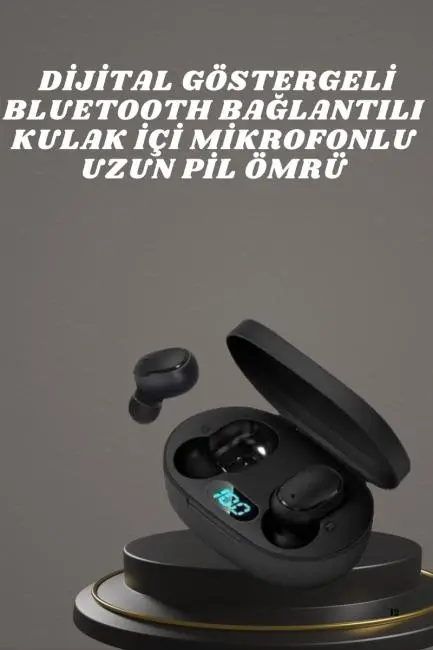 Kulaklık Dijital Göstergeli Bluetooth Bağlantılı Kablosuz Kulak İçi Mikrofonlu Dokunmatik Kontrol