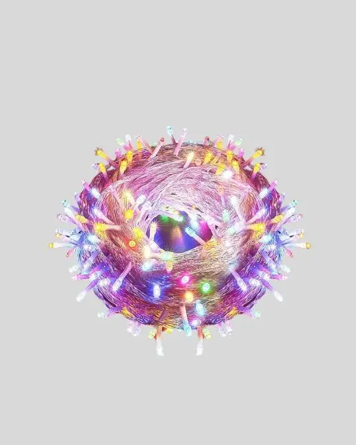 Enerji Tasarruflu Şeffaf Kablo 5 m 50 LED Dekor Işık