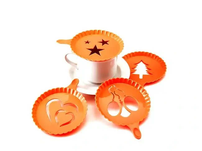 Renkli Kahve Süsleme Şablonları  - 8li Magic Süsleme Şablonu