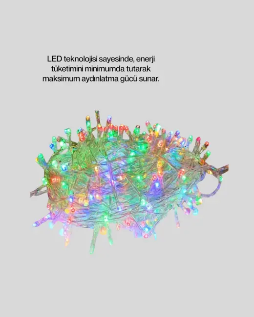 50’li LED Şeffaf Kablolu 5 m Aydınlatma Işık Süsleme Led