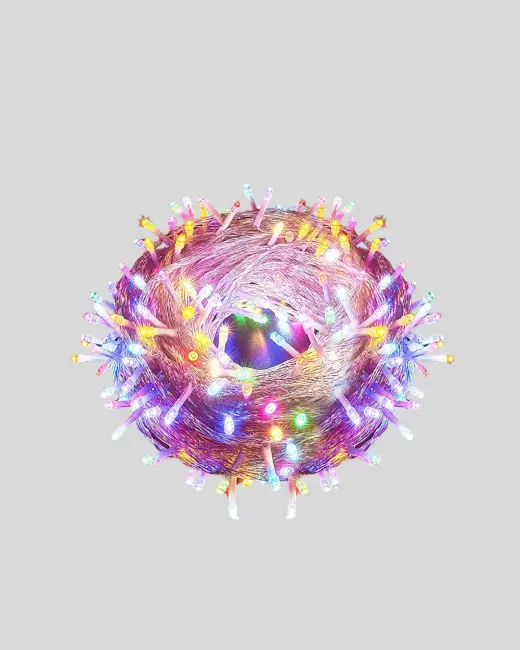 5 Metre Şeffaf Kablo LED Peri Işığı 50 Ampullü Dekoratif Led