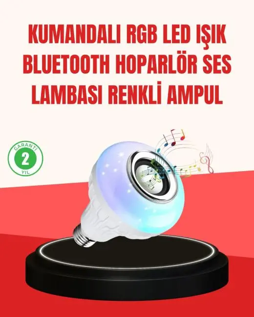 Akıllı LED Ampul – E27 Uyumlu ve Müzik Çalarlı Tasarım