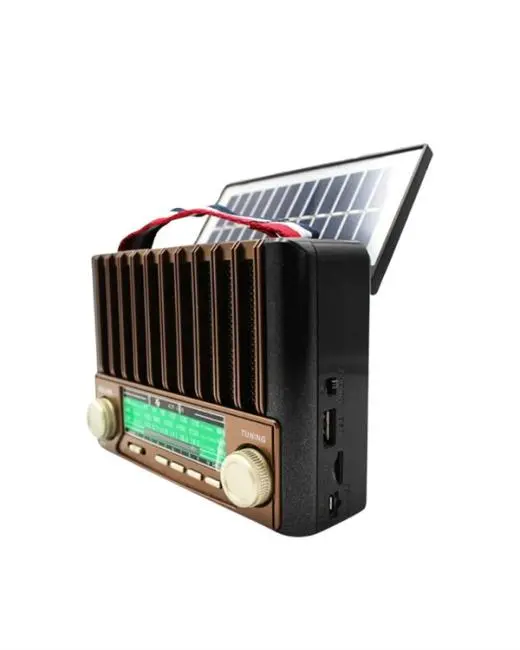 KTF-1428 Solar Enerjiyle Şarj Olabilen Bluetooth Nostalji Hoparlör – Taşınabilir Güçlü Ses MP3 Okuyucu
