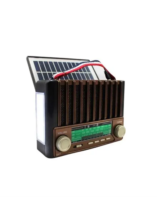 KTF-1428 Solar Enerjiyle Şarj Olabilen Bluetooth Nostalji Hoparlör – Taşınabilir Güçlü Ses MP3 Okuyucu