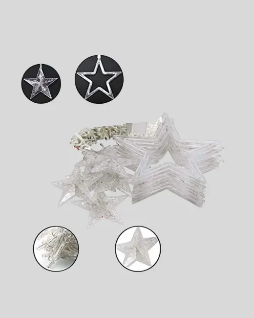 Dekoratif Yıldız Peri Led Perde 3x3 Metre Ortam Işığı