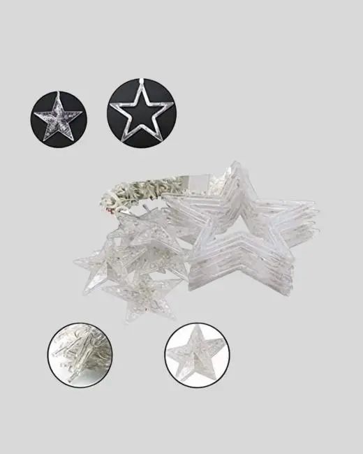 Dekoratif Yıldız Peri Led Perde 3x3 Metre Ortam Işığı