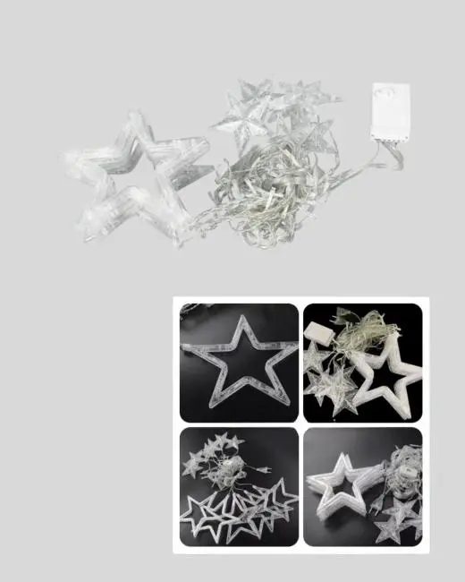 3x3 Metre Yıldız Peri Led Perde Işık Romantik Dekorasyon