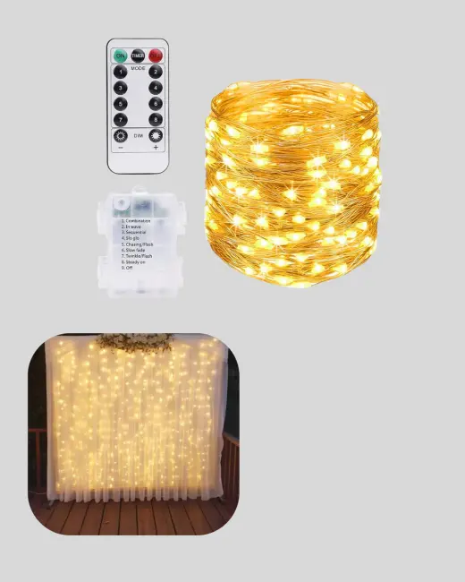 Romantik Ambiyans İçin Uzaktan Kumandalı Günışığı Peri Led