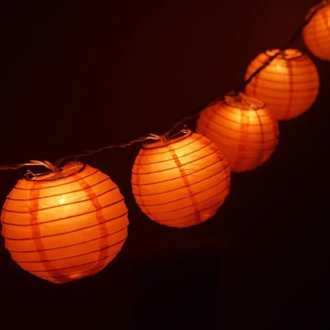 Dekoratif Çin Feneri – Kağıt Lamba - Turuncu
