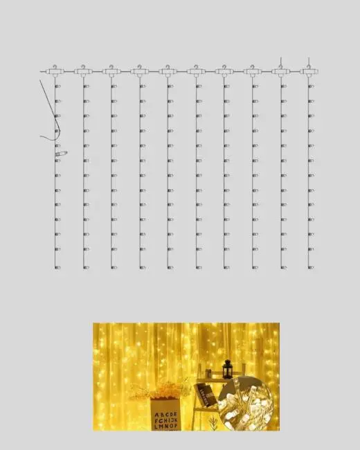 8 Fonksiyonlu Uzaktan Kumandalı Günışığı Perde Peri Led Dekoratif Işık